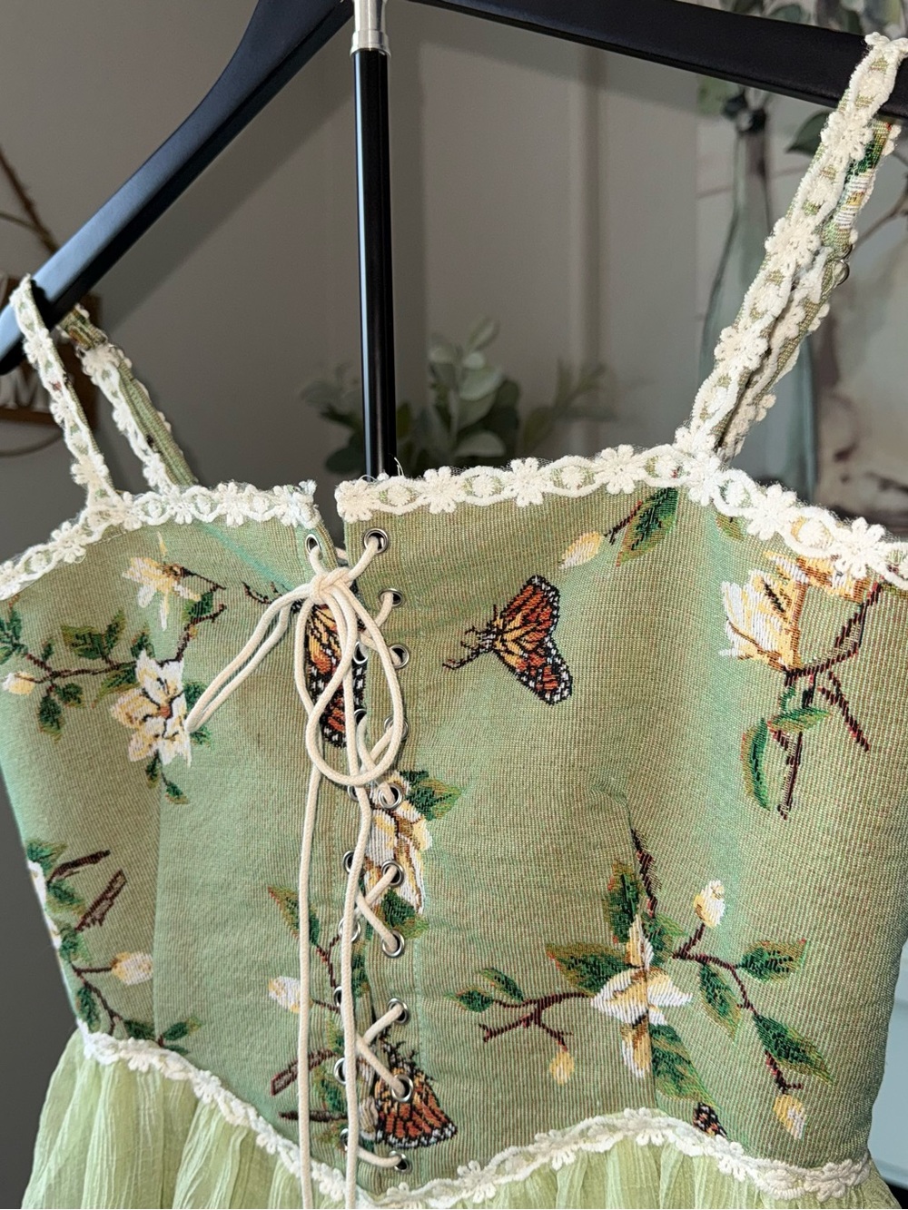 Cider Butterfly Floral Corset Mini Dress S - Picture 7 of 16